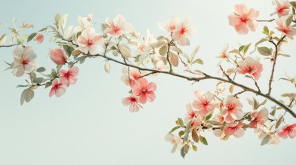 Tree branch flower Photo Overlays, Summer spring painted overlays, Photo art, png