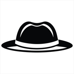  silhouette hat on white background