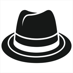  silhouette hat on white background