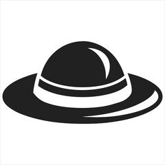  silhouette hat on white background