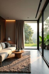 Fototapeta premium Sleek sustainable home tech Innovative design , smart tech, comfort, automation
