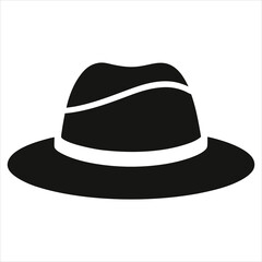  silhouette hat on white background