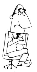 Office man cartoon