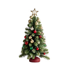 set of christmas tree decorations and elements vector icons isolated on white background