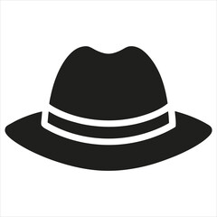 silhouette hat on white background