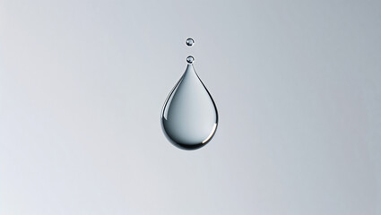 Water Drop Macro Photography Showing Purity And Clarity On Light Background