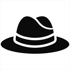  silhouette hat on white background