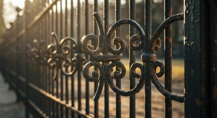 Ornate Iron Fence Photo