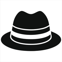  silhouette hat on white background