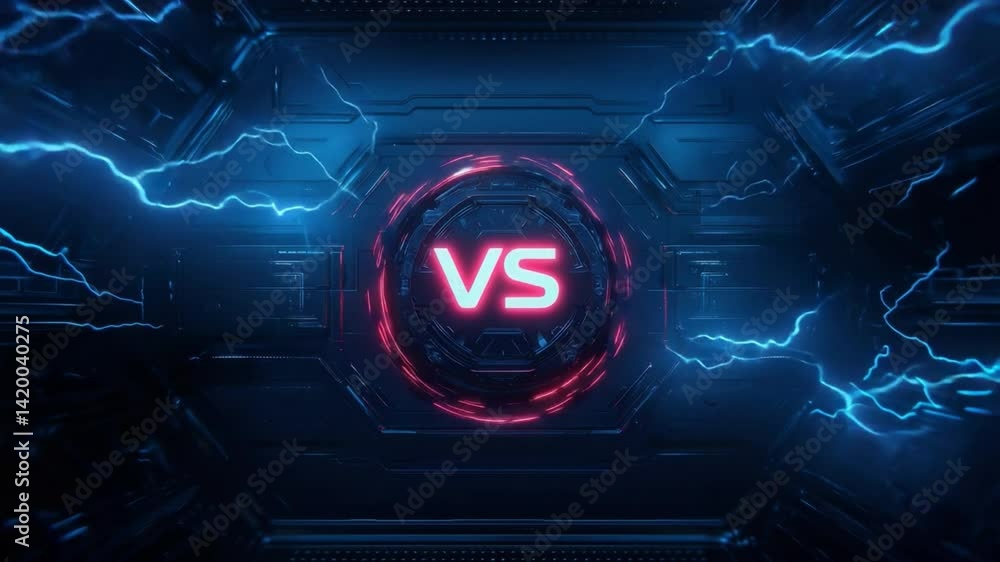Poster high-energy neon background with lightning effects and vivid contrast for dynamic visual content com