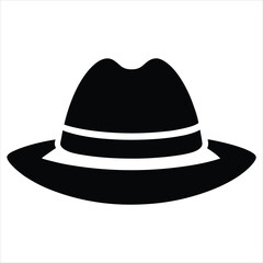  silhouette hat on white background