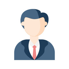 Businessman icon isolated on white background.