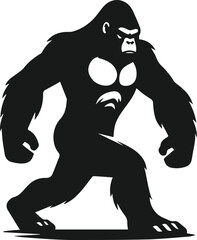 Obraz premium Cool gorilla animal vector silhouette