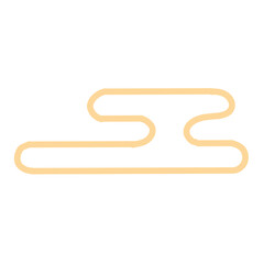 Simple Japanese style cloud icon vector set 