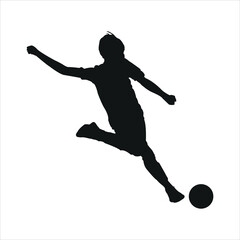 silhouette of soccer player