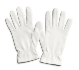 Obraz premium Elegant White Gloves on Transparent Background