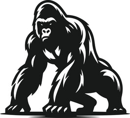 Cool gorilla animal vector silhouette