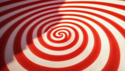 Red and white spiral pattern