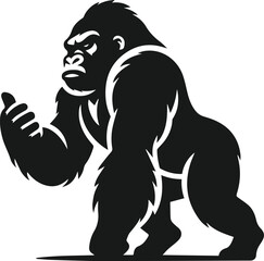 Cool gorilla animal vector silhouette