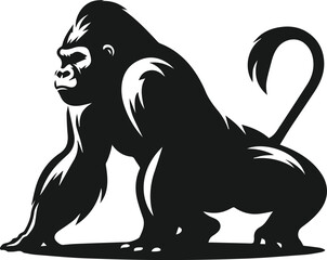 Cool gorilla animal vector silhouette