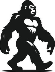 Cool gorilla animal vector silhouette