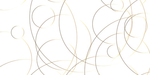 .Abstract gold circle lines on white background. circle white abstract geometric background with soft light white paper circles . Digital geometric technology businesses illustration vector shape.