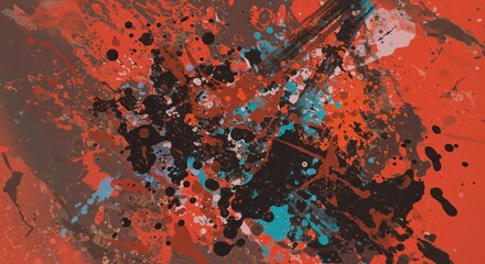 Abstract Paint Splatter Illustration