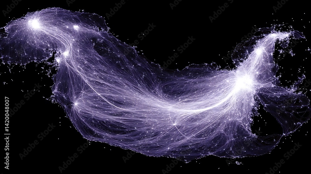 Poster cosmic web galactic filament network simulation galaxy formation intergalactic medium light abstract