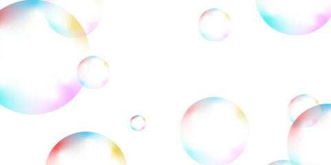 Abstract white background with colorful gradient circle. Modern abstract white bubble background . seamless and retro pattern technology and business concept . background for report and project prese