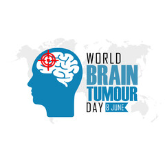 Vector graphic of World Brain Tumour Day for World Brain Tumour Day celebration.