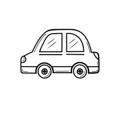illustration of a car in outline design