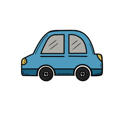 illustration of a blue car icon