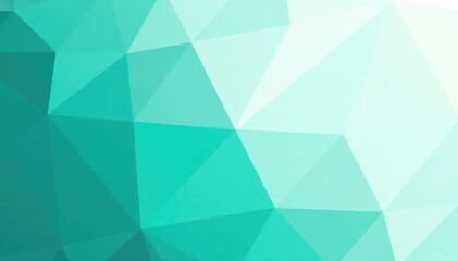 Obraz premium Geometric abstract wallpaper, teal and white triangles, decor, modern