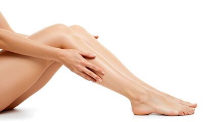 Female legs in a seated position