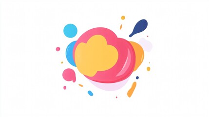 Speech Bubble Vector: Professional 2D Flat Design for Communication and Marketing