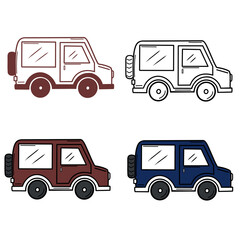 set of transportation icon