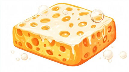 Sponge with Bubbles Icon Vector Isolated for Graphic Design and Illustrations