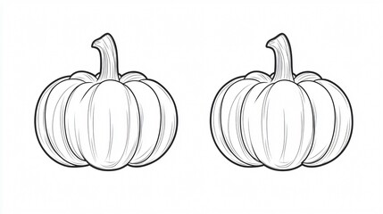 Spooky Halloween Pumpkin Outline Icon for Design Projects