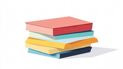 Professional Stack of Paper Vector Illustration Isolated on White Background