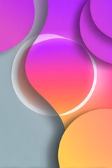 Abstract Colorful Circles Gradient Design: A Vivid Visual Composition