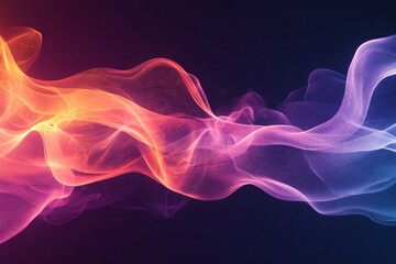 Dynamic waves in vibrant colors create a striking visual effect on a dark background
