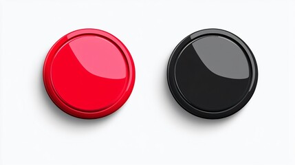 Professional Start and Stop Button Vector Isolated on White Background