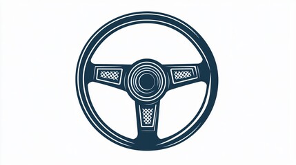 Steering Wheel Outline Icon Isolated on Transparent Background Vector