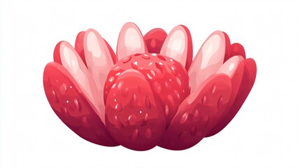 Juicy Strawberry Fruit Vector Illustration for Designs and Projects