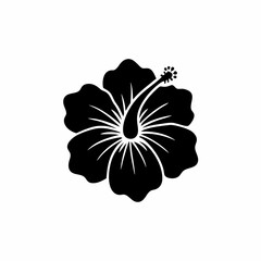 Fototapeta premium creative details Hibiscus flower icon Vector Illustration 