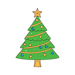 christmas tree vector illustration