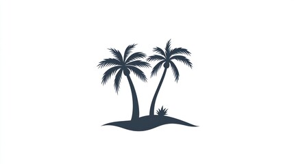 Tropical Island Silhouette Design