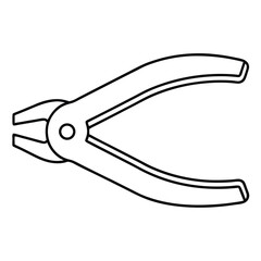 vector illustration of a pliers