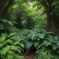 Fototapeta premium fern in the garden, fern in the jungle, fern in the forest