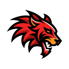 Fototapeta premium This is a bold and fierce animal tattoo mascot logo—perfect for sports teams, clubs, gaming avatars, or merchandise branding.